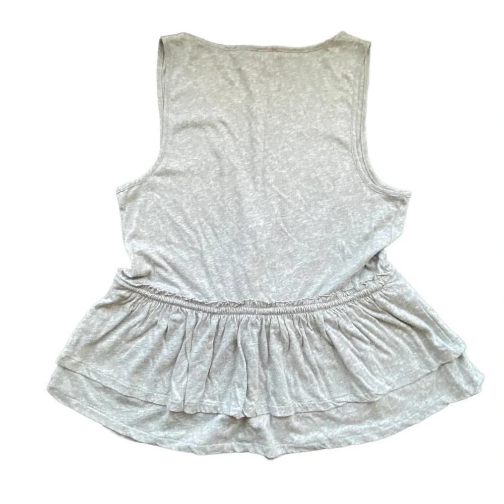 J. Crew‎ Gray Wrap Front Tie Waist Tank Top